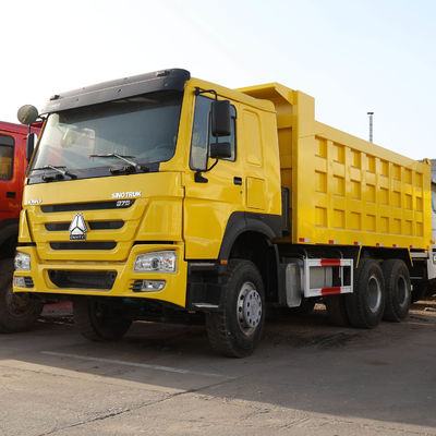 Nationale zware vrachtwagen HOWO 6X4 Gebruikte dumptruck met elektrische batterij 2X12V/165ah