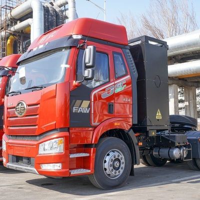 FAW Jiefang J6p zware vrachtwagen 6X4 zuiver elektrische wisseltractor met 12 handgeschakelde versnellingen