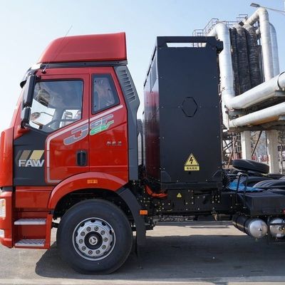 Elektrische verplaatsing FAW Jiefang J6p 6X4 zuivere elektrische tractor 12-speed handgeschakeld