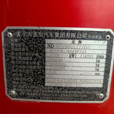 Zware vrachtwagen Beiben 6X4 500 pk met aangepast hydraulisch stuursysteem