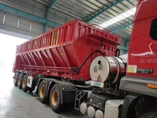 Semi-trailer voor maïs, pinda's, tarwe, kolen, mineralen, zelfontladen