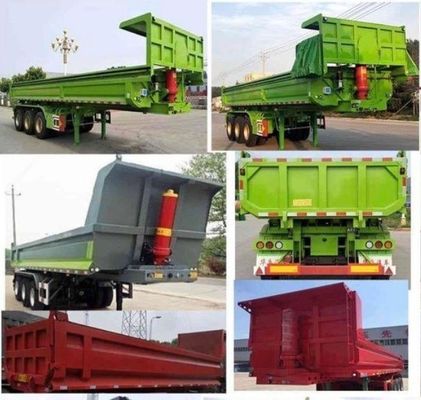 Semi-trailer voor maïs, pinda's, tarwe, kolen, mineralen, zelfontladen