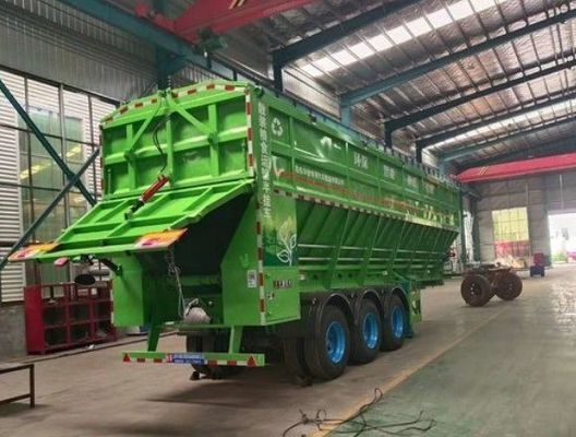 Semi-trailer voor maïs, pinda's, tarwe, kolen, mineralen, zelfontladen