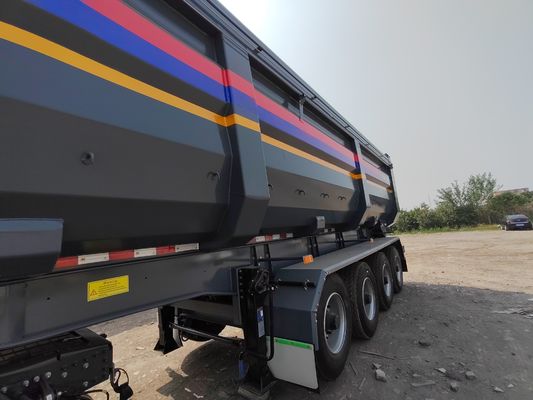 Op maat gemaakte kleuren zelfontlaadbare graantransport aanhangwagen 8000-9000 mm wielbasis en meer